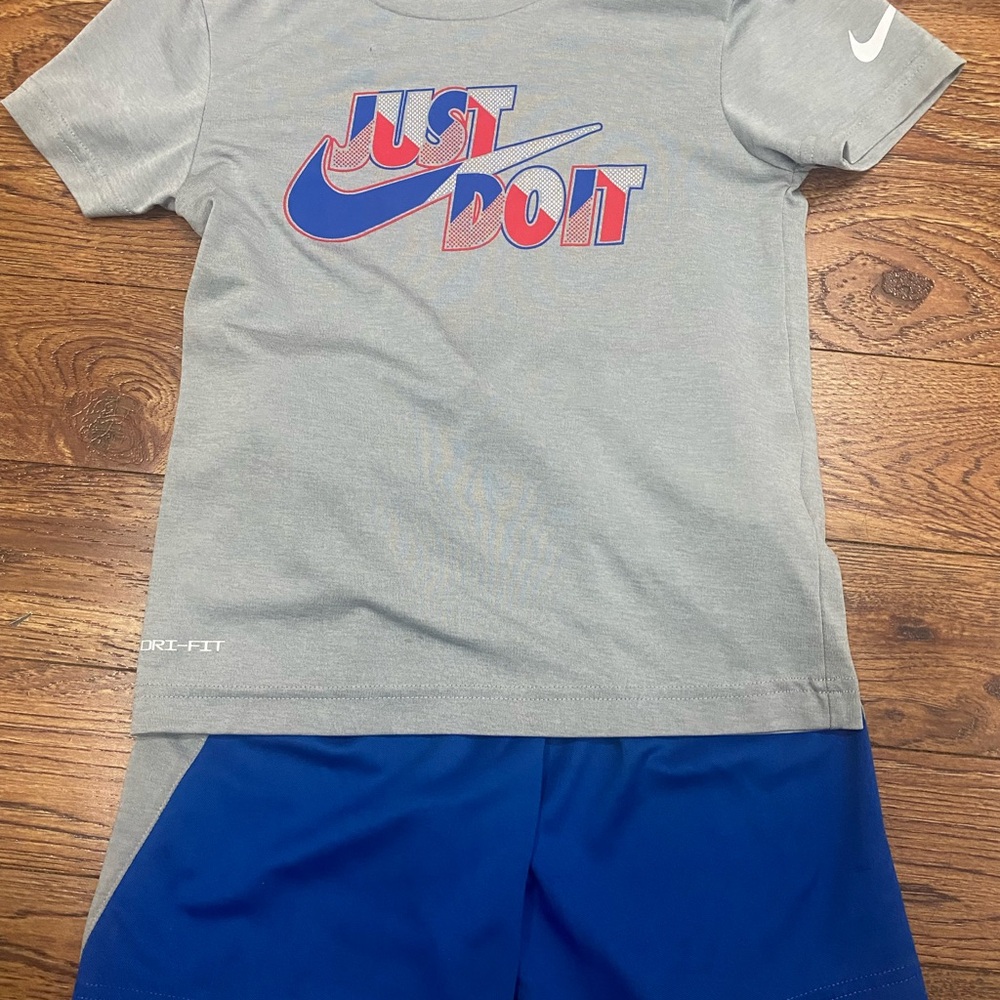 Nike Gray and Blue Kids Matching Set